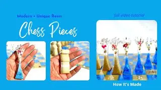 How to create UNIQUE Beach Themed Resin CHESS PIECES(Step-by-Step Resin Tutorial) #94
