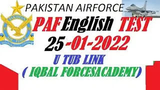 PAF Aerotechnition English, Test held on 25  -01-2022