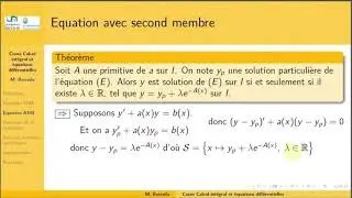 Équation différentielle ordinaire de 1er ordre