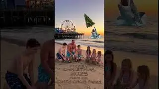 Merry Christmas Vacation 2025 Ai Shark Attack #sharkattack  #santamonicapier #sharks #2025 #fypシ
