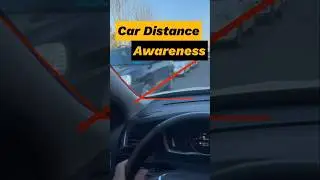 Visual Tips for Maintaining a Safe Distance While Driving #automobile #cardrivingtips #shorts