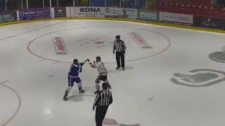 Fight/Bagarre Andr&eacute; Thibault vs S&eacute;bastien Laferri&egrave;re 3 octobre 2025