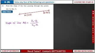 Find the slope of the line passing through the points A(2, 3), B(4, 7)