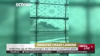 Emirates plane catches fire after emergency landing in Dubai