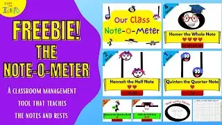 For Music Teachers: The Note-O-Meter | Free Behavior Management Hack That Teaches the Notes & Rests