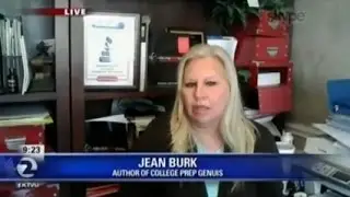 Jean Burk, Creator of College Prep Genius live on TV in California