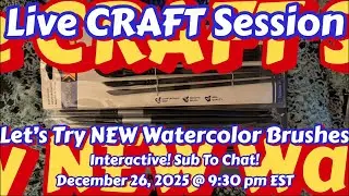 NEW Watercolor Paint Brushes! Let&rsquo;s Test & Review Live! Trying Some Viral Christmas Trees! So Easy!