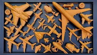 Membersihkan Pesawat⁉️Pesawat Garuda, B1-Bomber, Helicopter Apache,RC Plane Shukoi SU27, F6F Hellc4t