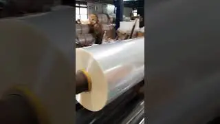#Bopp 12 Micron jumbo cutting. Show the video 22,25,12 size 3 #rolls #cutting