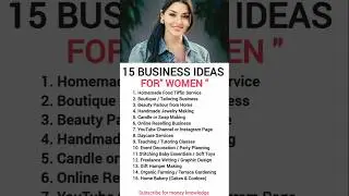 15  business ideas for women|business ideas| #business #women #shorts #viral #money #ideas#trending