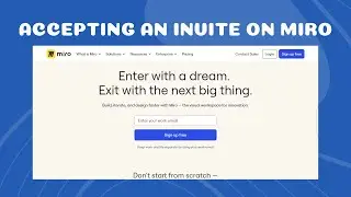 Accepting an invite on Miro
