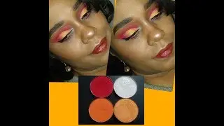 FIRE EYES MAKEUP TUTORIAL | COASTALSCENTS HOT POT EYESHADOW | CNUTBUTRBEAUTY