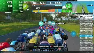 Zwift Racing League: City Showdown - Open Lime Dev League Division 1 C cat.....the pace is too high