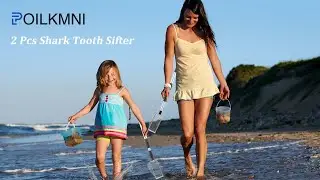 POILKMNI 2 Pieces Shark Tooth Sifter, Beach Sand Sifter