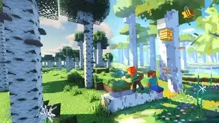 Minecraft Birch Forest Artwork Recreation - Minecraft 1.19