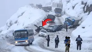 50 Real-Life Icy Road Madness Moments Caught on Camera!