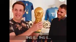 Chris Stark gets to hold an actual World Cup trophy interview 2018