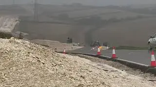 DCS Logistics Abnormal Load Escort Services - Hard pull in to site with a HVC Reel