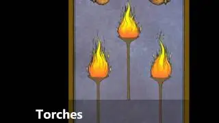 Torches , The Great Persian Tarot of Madame Indira