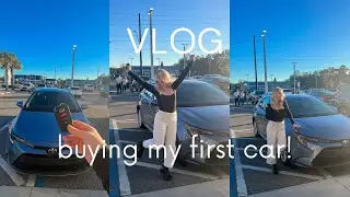 VLOG: come with me to buy my first car + car tour | 2023 Toyota Corolla
