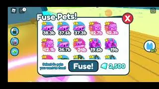 Fusing 3 fluffys in dark matter! petsimX.Roblox