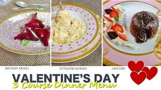 Beetroot Ravioli, Fettuccine Alfredo, Lava Cake - Valentine's Day