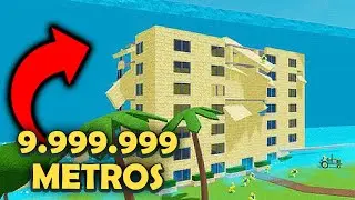 Um TSUNAMI de 9,999,999 METROS de ALTURA - Roblox Tsunami Simulator