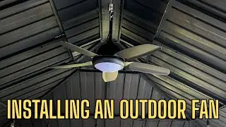 Gazebo Fan Install, How to set up an awesome outdoor Fan. #Gazebofan, #outdoorfan, #backyardbar,