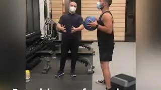 Medicine Ball Squat Press Out