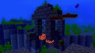 [Minecraft] Ocean Ruin 🏛️ | 🌊🫧 Underwater ~Ambience with Calming Music~