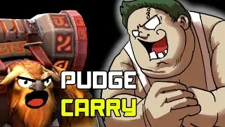 STRONG PUDGE Carry make earth shaker cry INSANE hooks |Pudge Dota 2