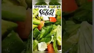 Spinach Avacado Salad🥑🥗🥙#healthysalad #spinach #avocado #weightlossaladrecipe #shorts #ytshorts