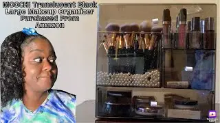 MOOCHI Translucent Black Large Makeup Organizer From Amazon