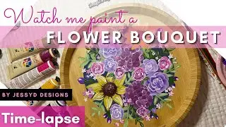 Floral ART painting | Flower painting process | Art and craft ideas | DIY gift idea | Art process