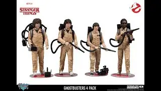 McFarlane Toys Stranger Things Ghostbusters 4-pack Dustin, Mike, Will, & Lucas figures review