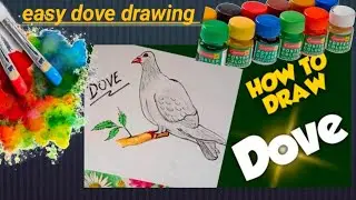 Easy dove drawing#easy pigeon drawing #easy bird drawing #Sharon's Art Hub