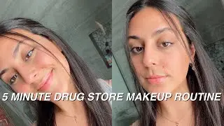 MY 5-MINUTE EVERY DAY DRUGSTORE MAKEUP ROUTINE ♡ VLOGMAS DAY 20 | elf, loreal etc.