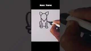 Fox 🦊 drawing easy step by step from letter M #drawing