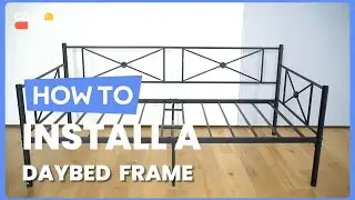 How to Install the Metal Daybed Frame Twin Size | HU10216 #costway #howto