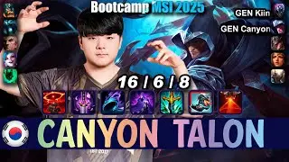 GEN Canyon TALON vs KARTHUS Jungle - Patch 25.13 NA Ranked | Bootcamp MSI 2025 | lolrec