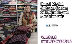Royal Modal duppta, Cotton Silk Ajrakh and Mushroo suits || HARIHAR COLLECTIONS 