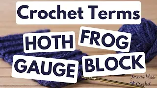 Crochet Terms - HOTH FROG GAUGE BLOCK