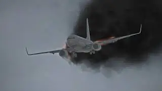 Belly Crash Landing in Mumbai - PIA Boeing 737-800 [Engine Fire]