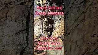Hiking Trail #naturalbridge #ozarknationalforest #hikingtrails #winterhike #crunchingsounds #shorts