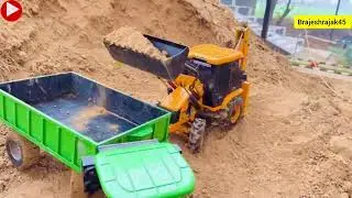 I build a jungle in mini city using 🔥 rc tractor 🚜