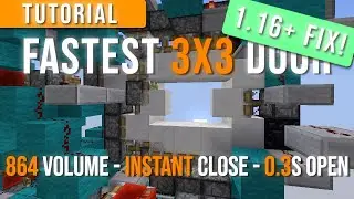 [1.16+ Fix] Fastest Seamless 3x3 Door w/ G4me4u | 0.3s Open, 864 Blocks