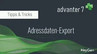 Adressdatenexport mit advanter