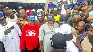Akpakomiza leads the Edo Central Senatorial campaign train around Uromi.