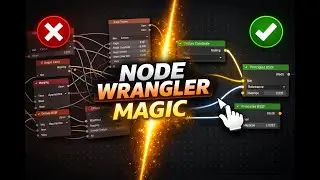 Node Wrangler Magic ✨ | Speed Up Blender Shaders with Essential Shortcuts #blender #nodewrangler