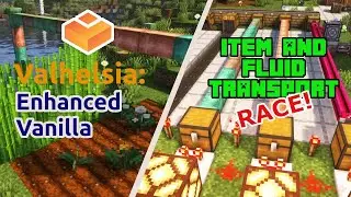 Item Transport Race! and New Simple Copper Pipes | Valhelsia: Enhanced Vanilla 27 | Minecraft 1.18.2